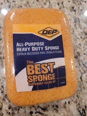 QEP Heavy Duty Grouting Cleaning Washing Sponge Extra Large 7-1/2 x 5-1/2 inch